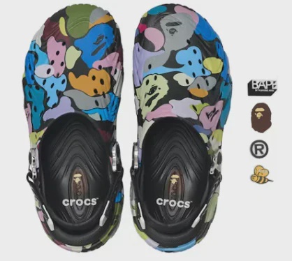 BAPE Crocs Echo II Clog Bape Black - Size US M 9