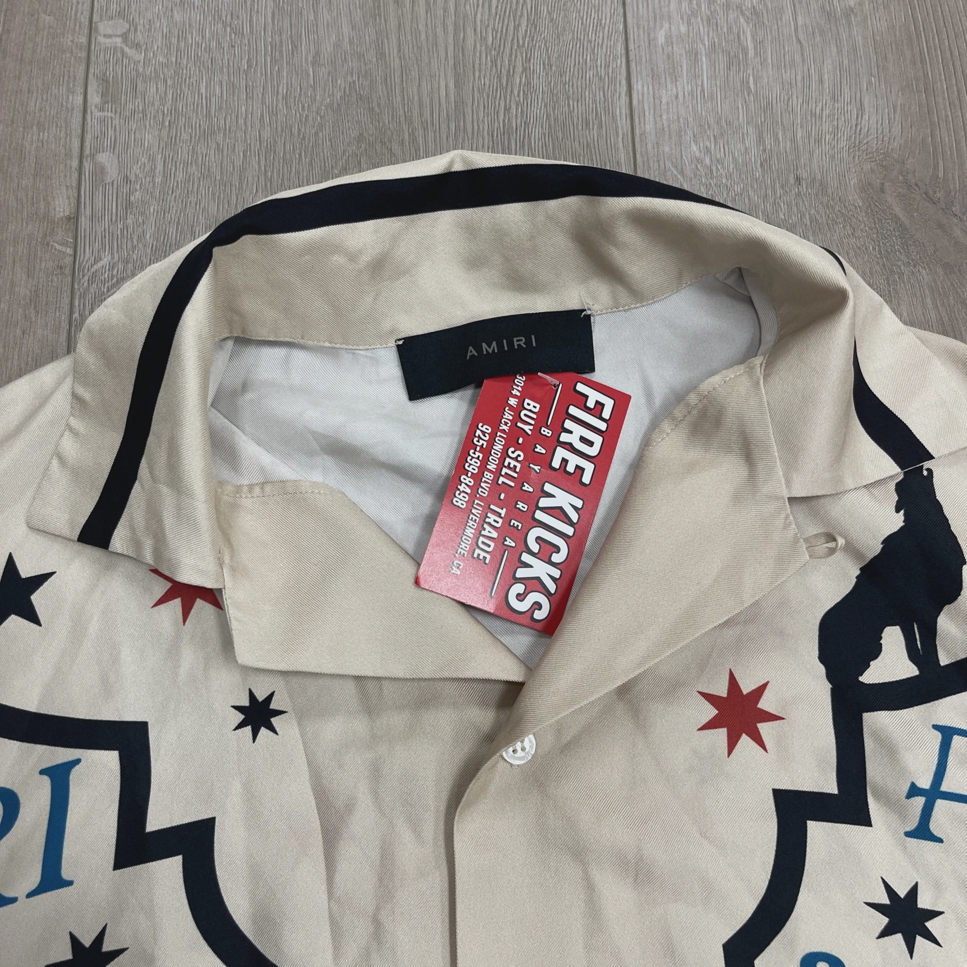 Amiri Fortune Long-Sleeve Bowling Shirt 'Alabaster' • Pre-Owned [3561] 5