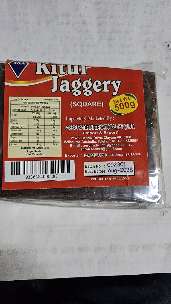 Agro Kitul Jaggery Round / Square 500g
