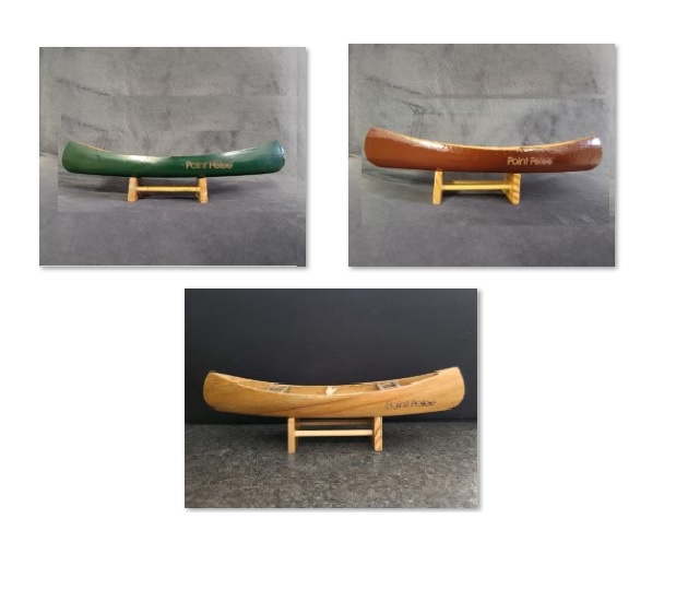 Northwest Laser Name Drop - Portage Canoe with Stand - 9" image