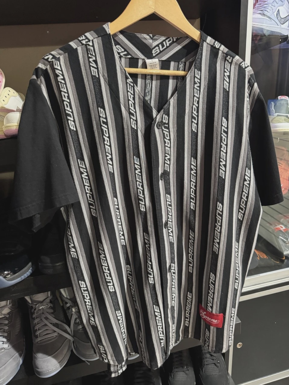 Supreme Jacquard Logo Baseball Jersey • Pre-Owned [9390]