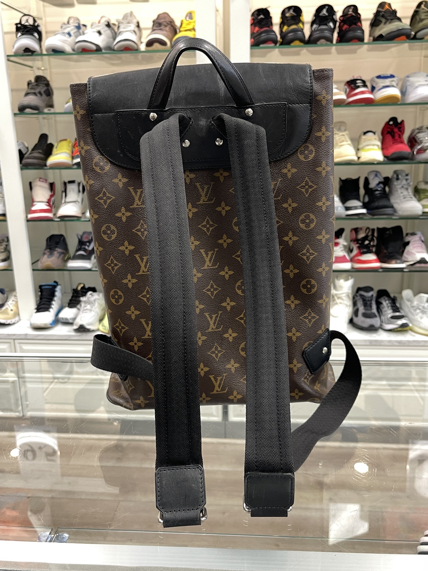 Louis Vuitton Backpack Palk Monogram Macassar Brown - Pre-Owned 4