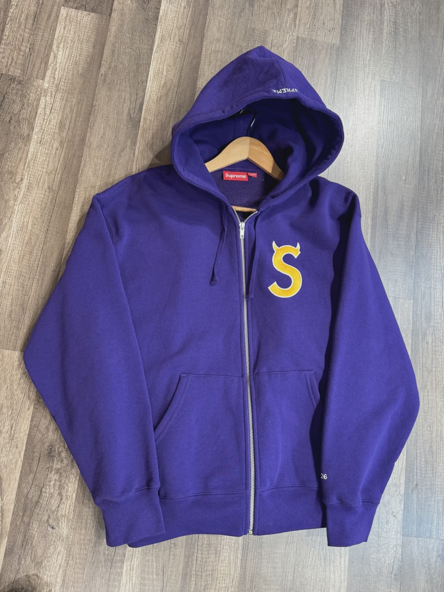 Supreme Supreme Devil S Logo Zip Up Hooded Sweatshirt - Size L