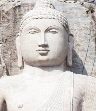 Buddha Statue (white & Colour) - Medium  (Only on Shop Visits)