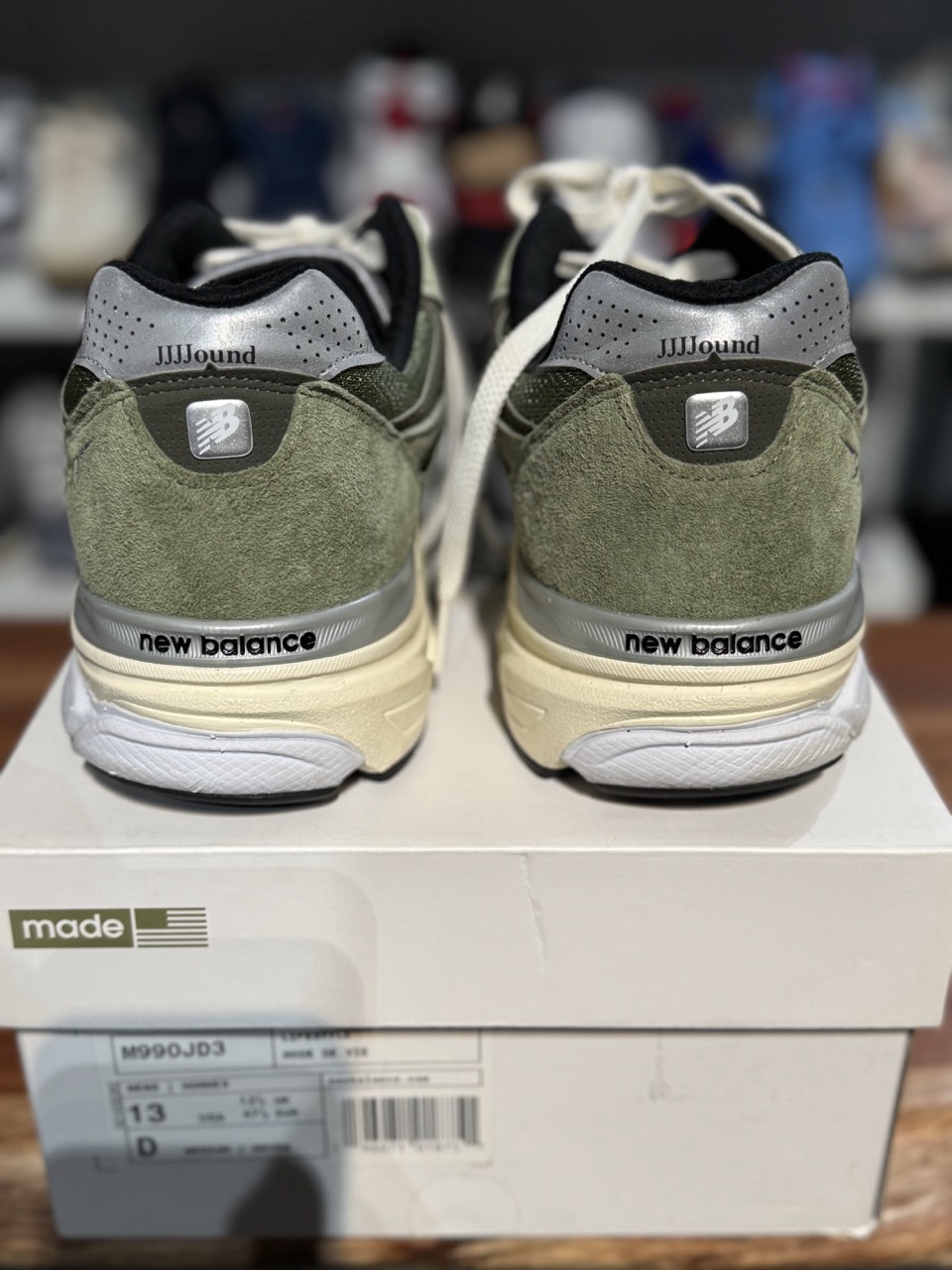 New Balance 990v3 MiUSA JJJJound Olive • Pre-Owned 4