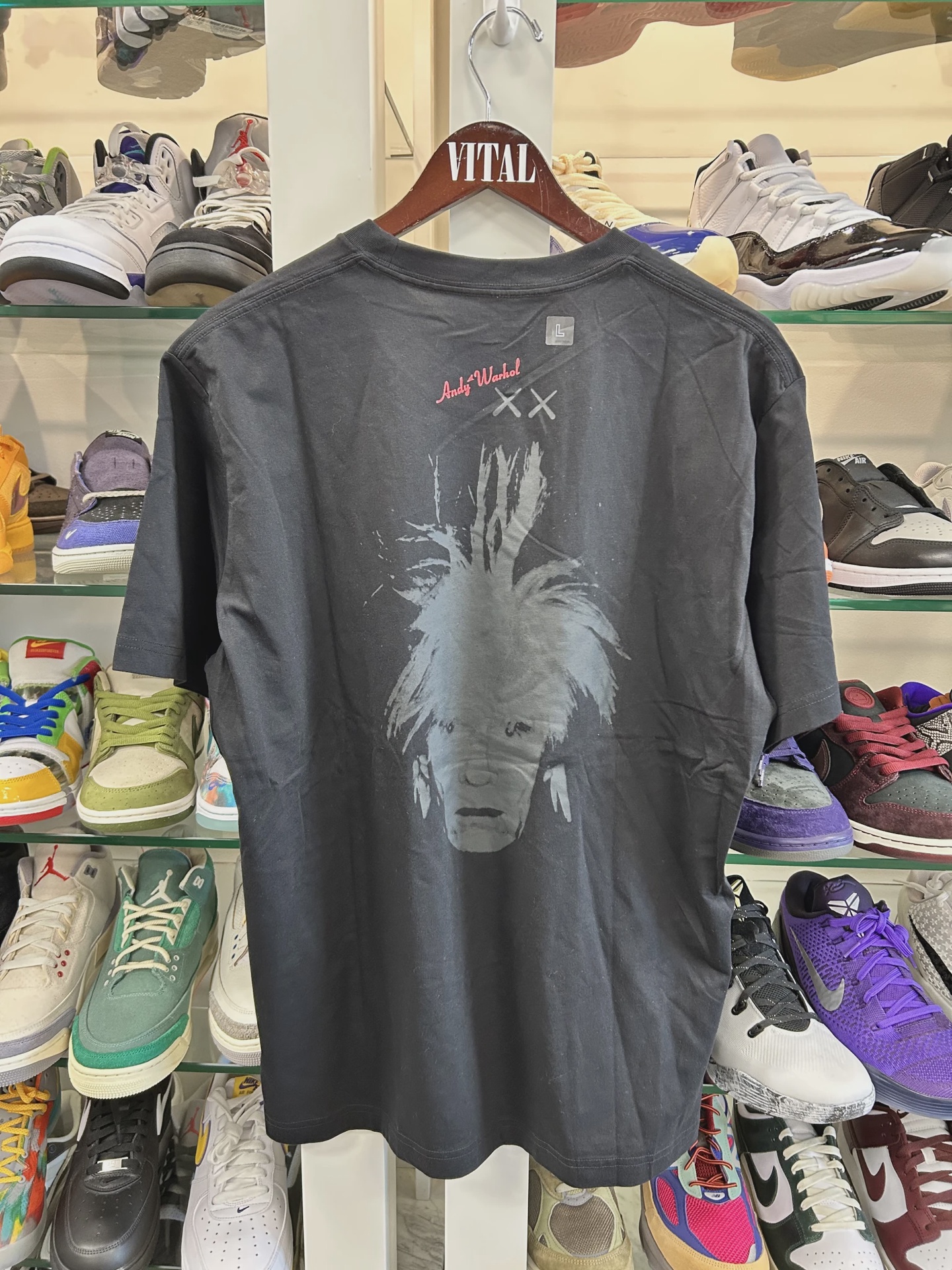 Kaws + Warhol graphic black T-shirt • Pre-Owned [7281] 3