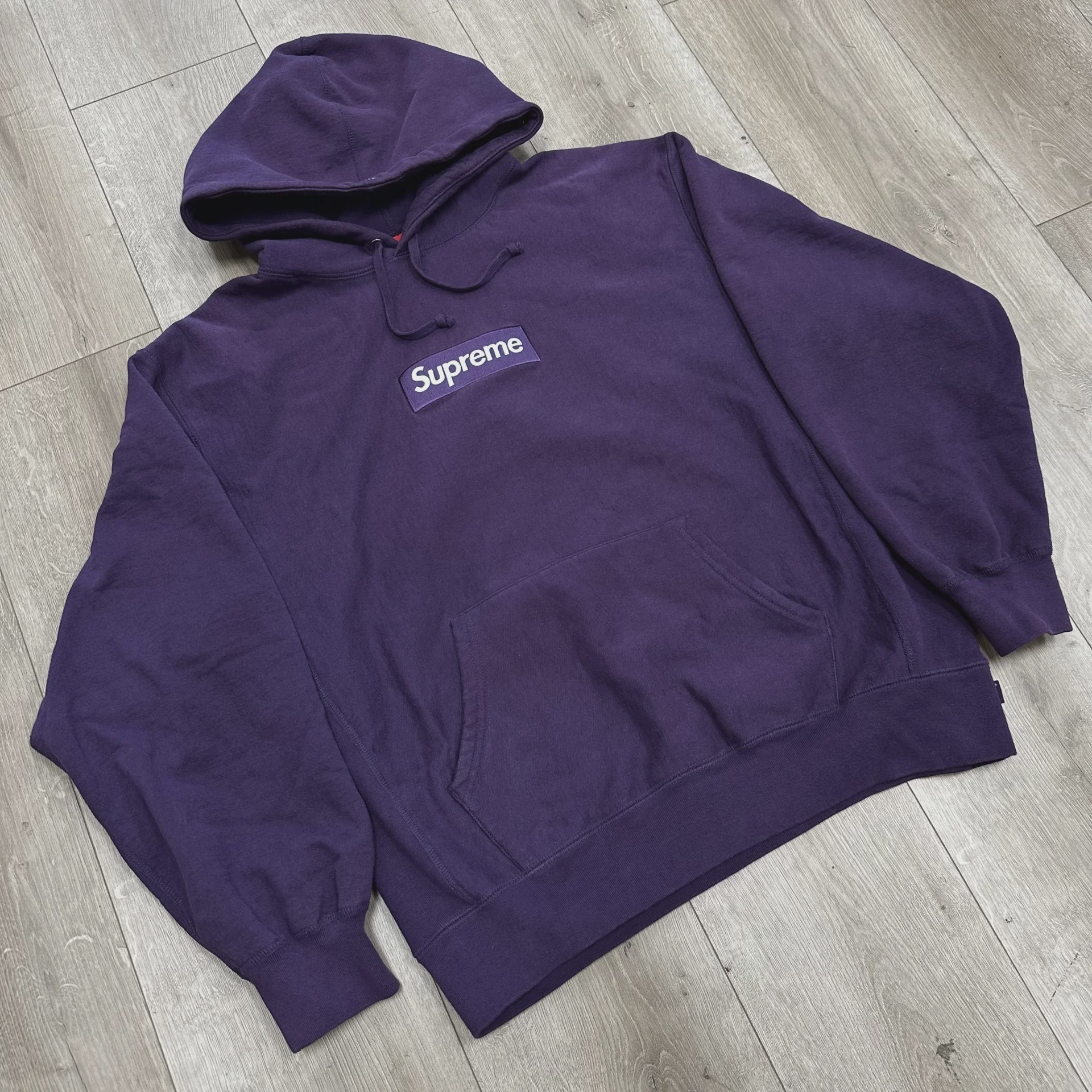 Supreme Box Logo Hooded Sweatshirt (FW23) Dark Purple • Pre-Owned [7095] - photo 5