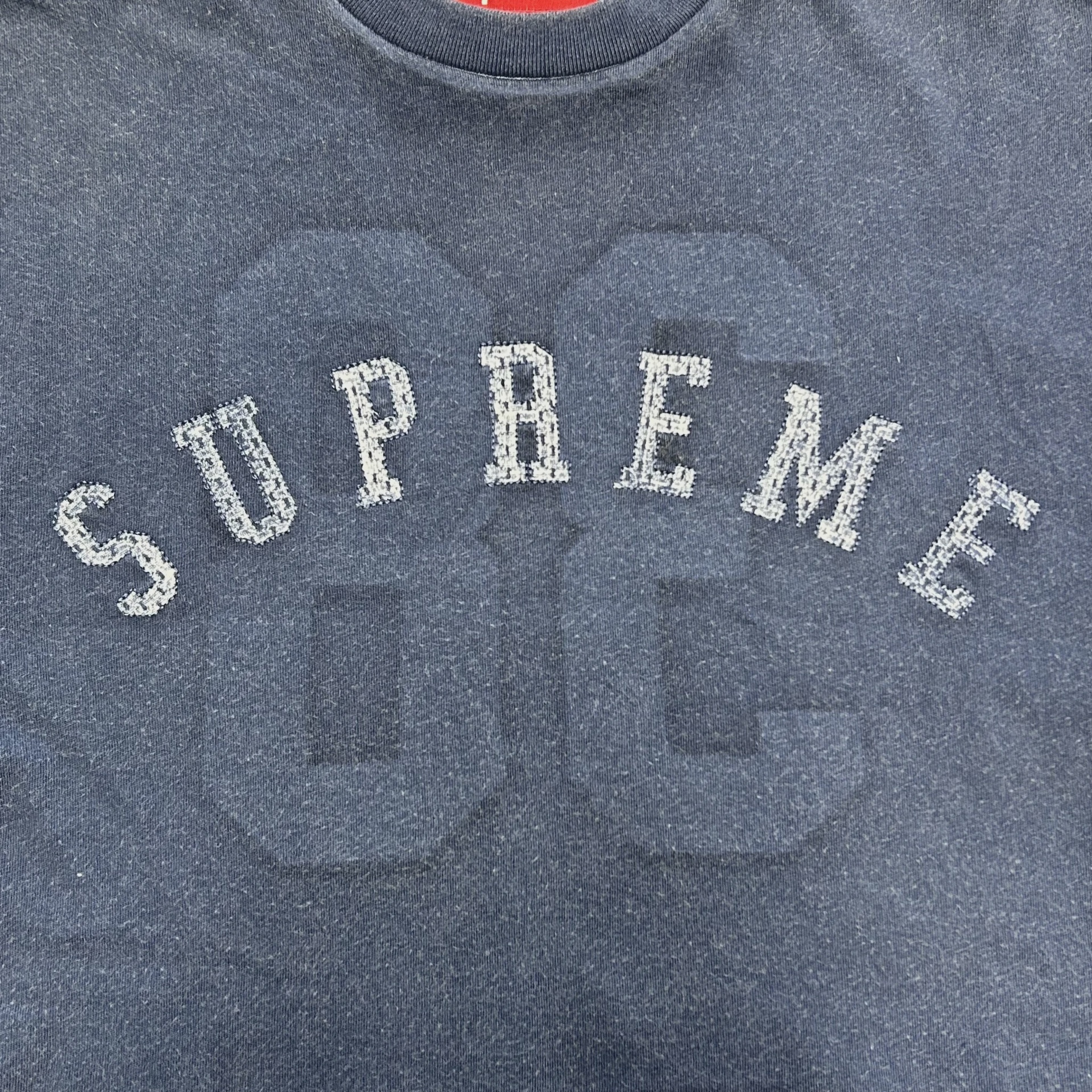 Supreme Overprint Short-Sleeve Navy • Pre-Owned [4755] 6