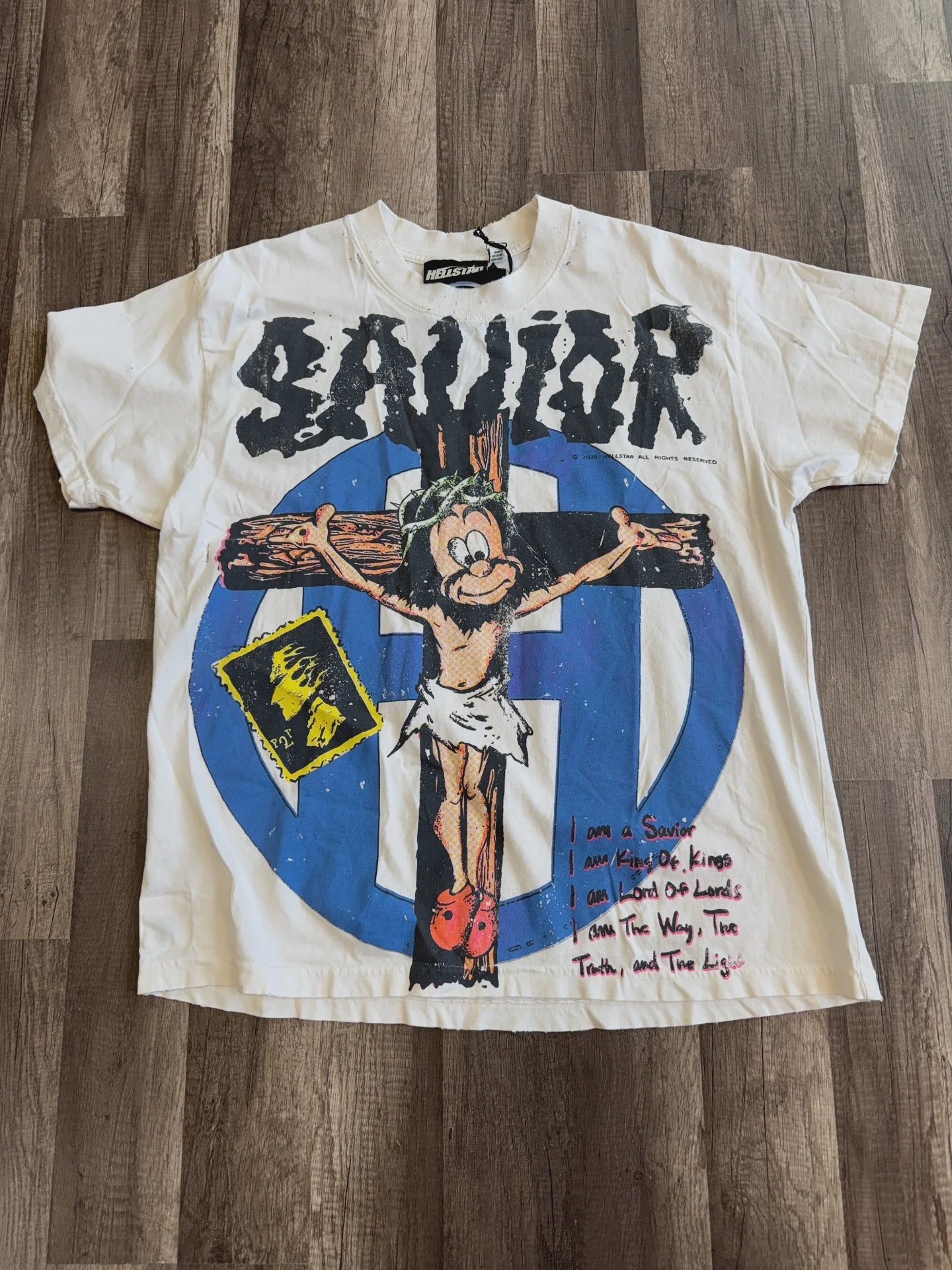 Hellstar Seditionary Savior T-Shirt White M • Brand New [4723] - photo 1