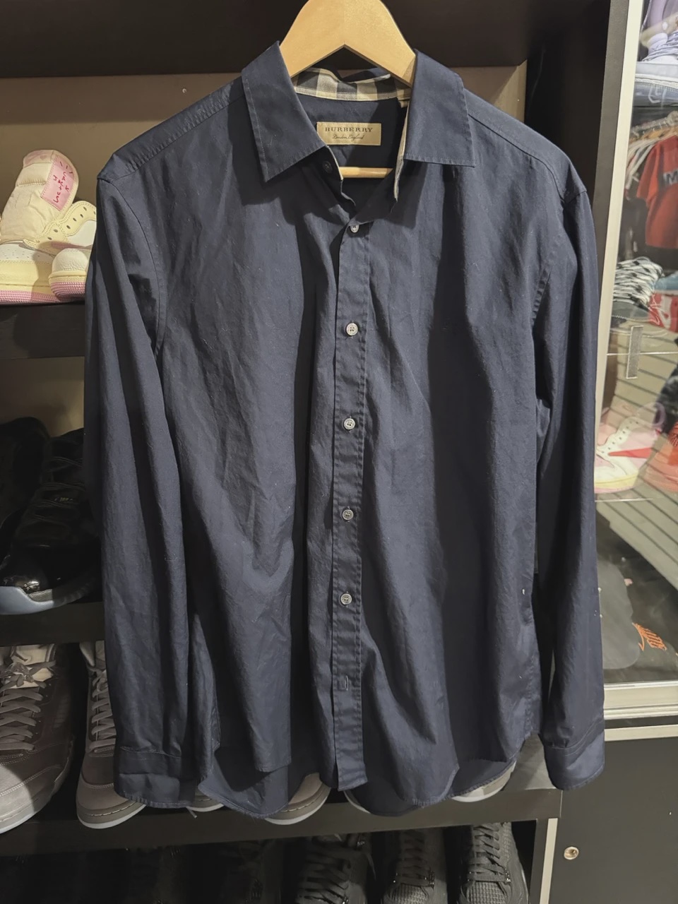 Burberry Long Sleeve Navy Blue • Pre-Owned [4196]