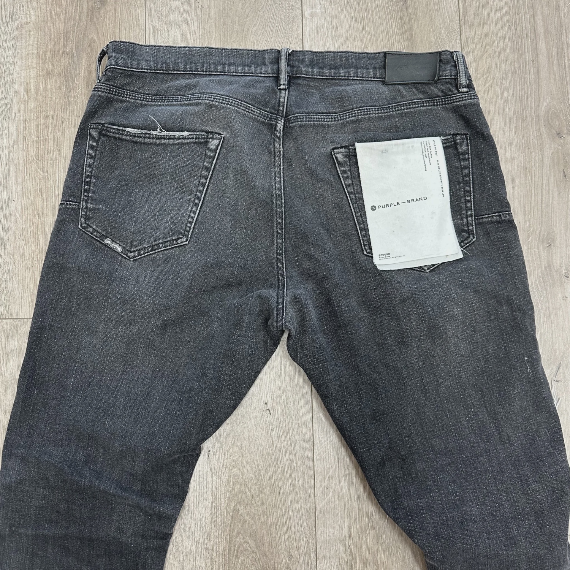 Purple Brand Over Spray Pants Black • Pre-Owned [7940] - photo 2