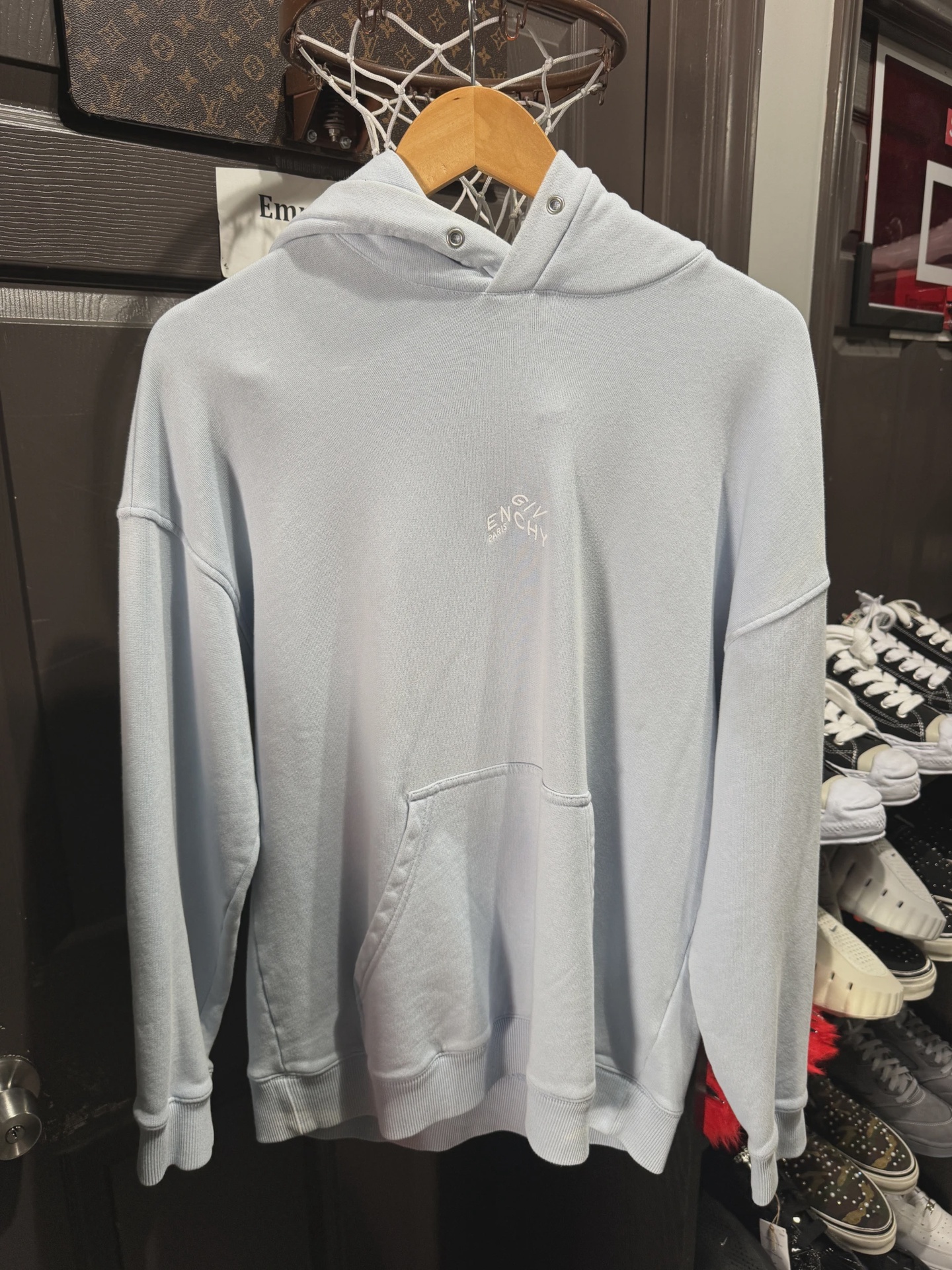 Givenchy Blue Hoodie sz S • Pre-Owned [3071]