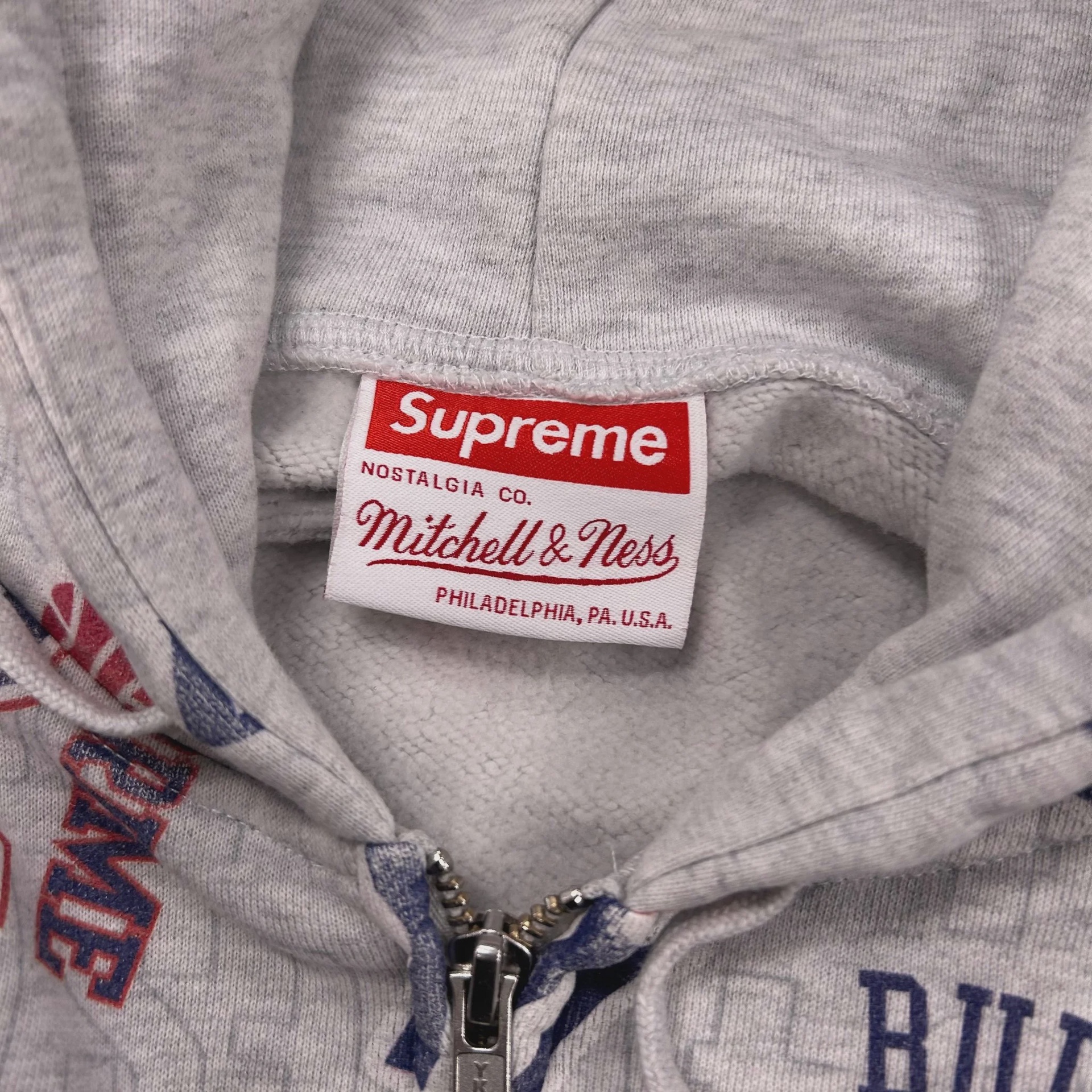 Supreme x Mitchell & Ness Teams Zip Up Hooded Sweatshirt • Pre-Owned [9299] - photo 5