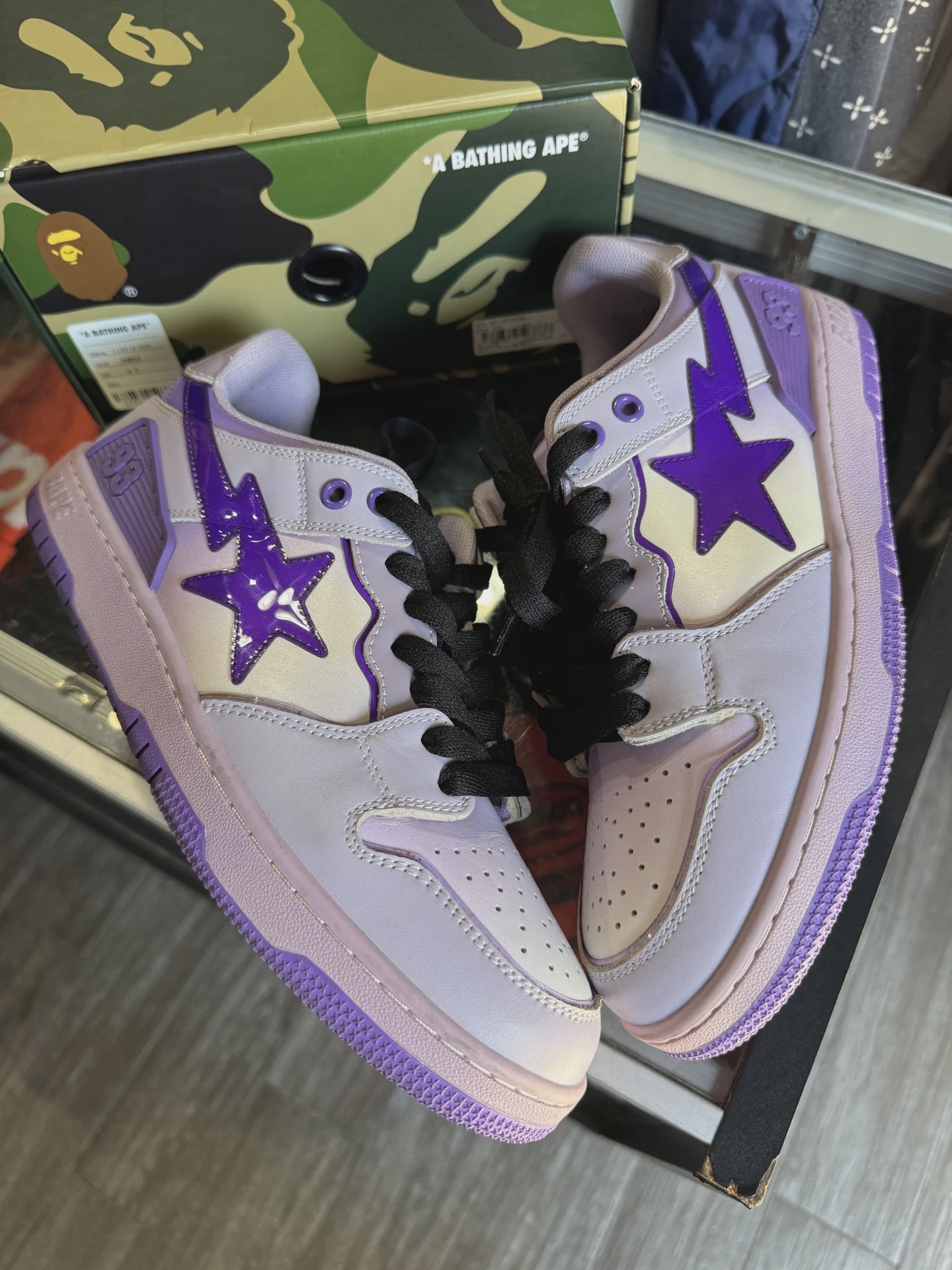 BAPE Bape Sk8 Sta Purple - Size US M 8.5