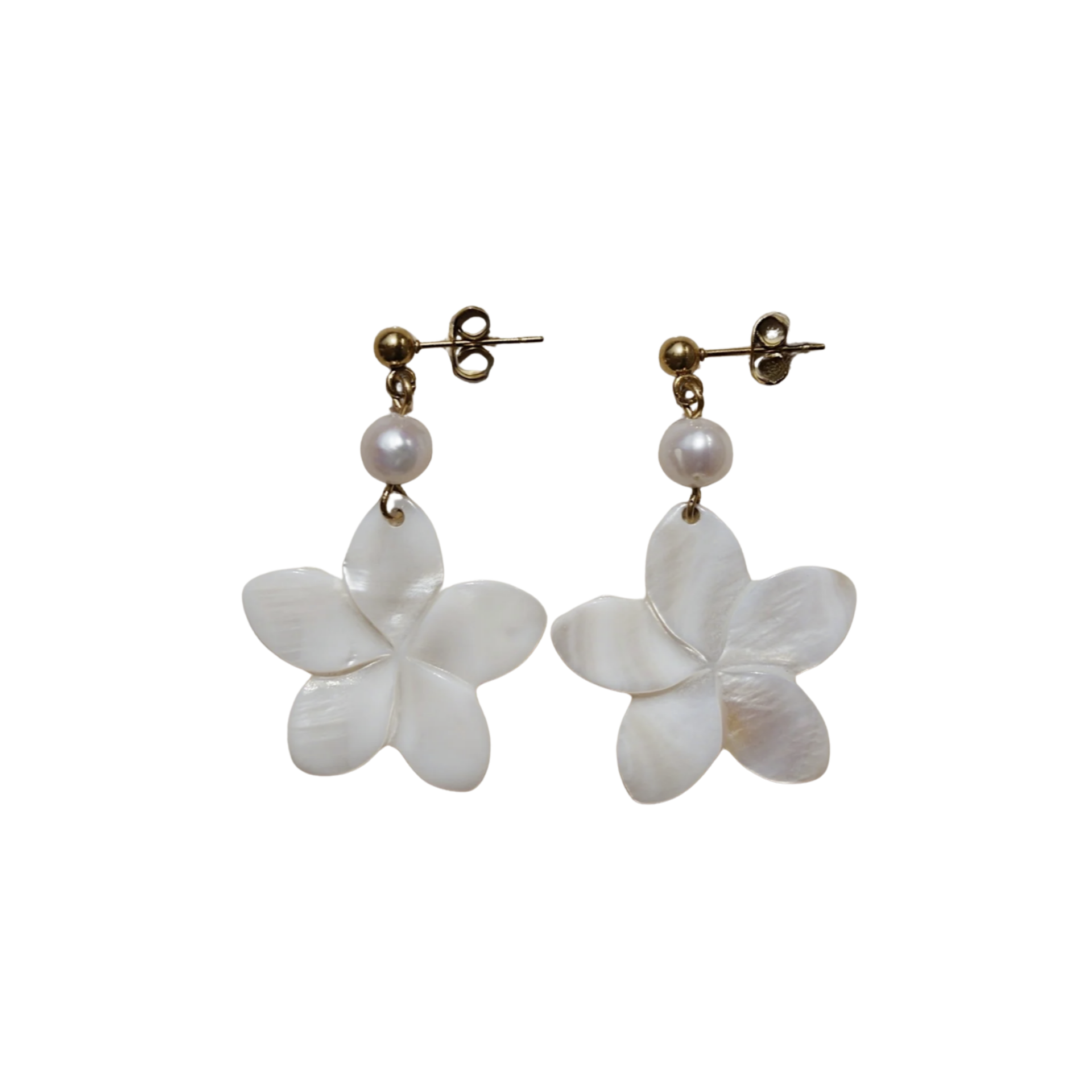 Flower Shell Pearl Earrings — foto 1