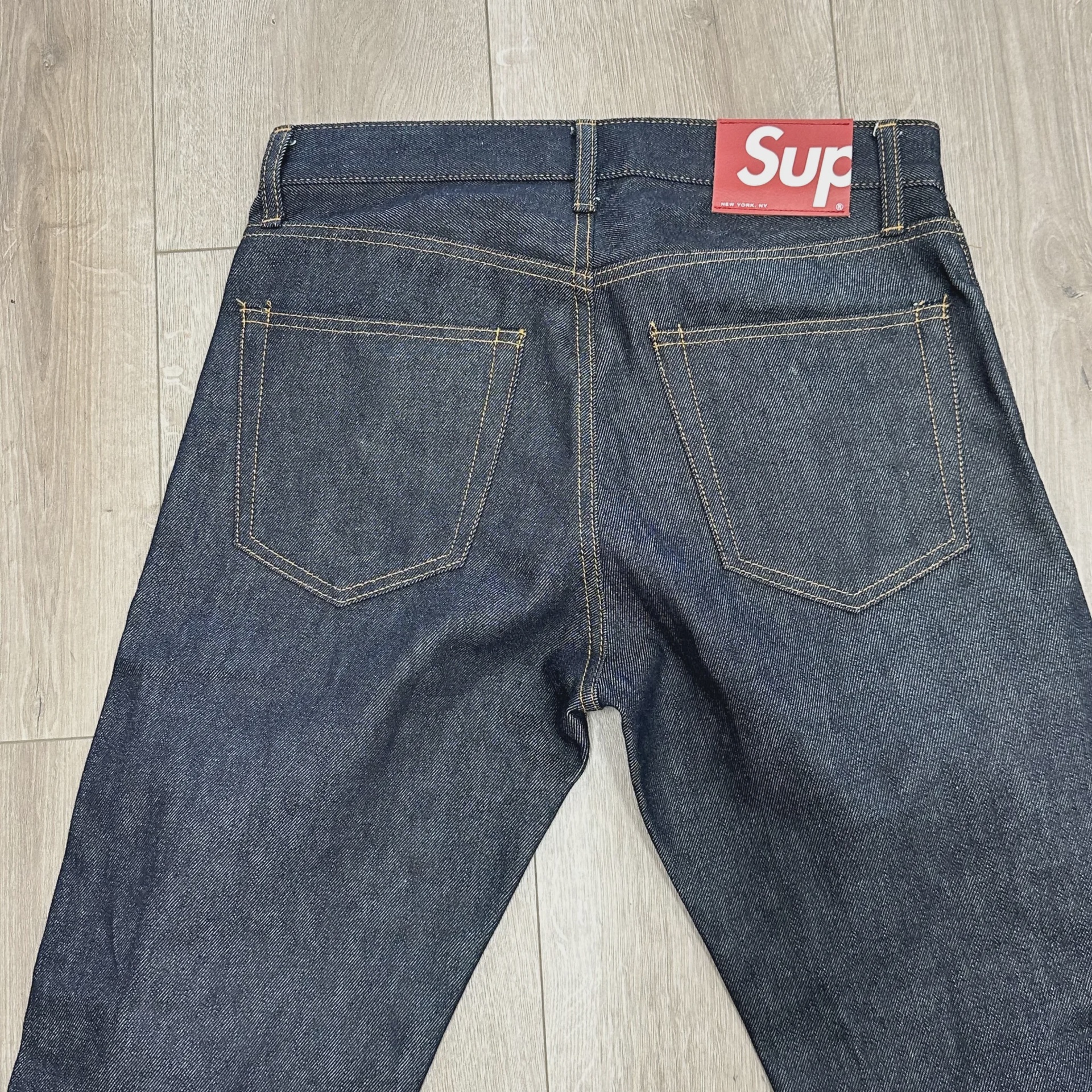 Supreme Rigid Slim Selvedge Jeans 'Rigid Indigo' • Pre-Owned [9010] - photo 7