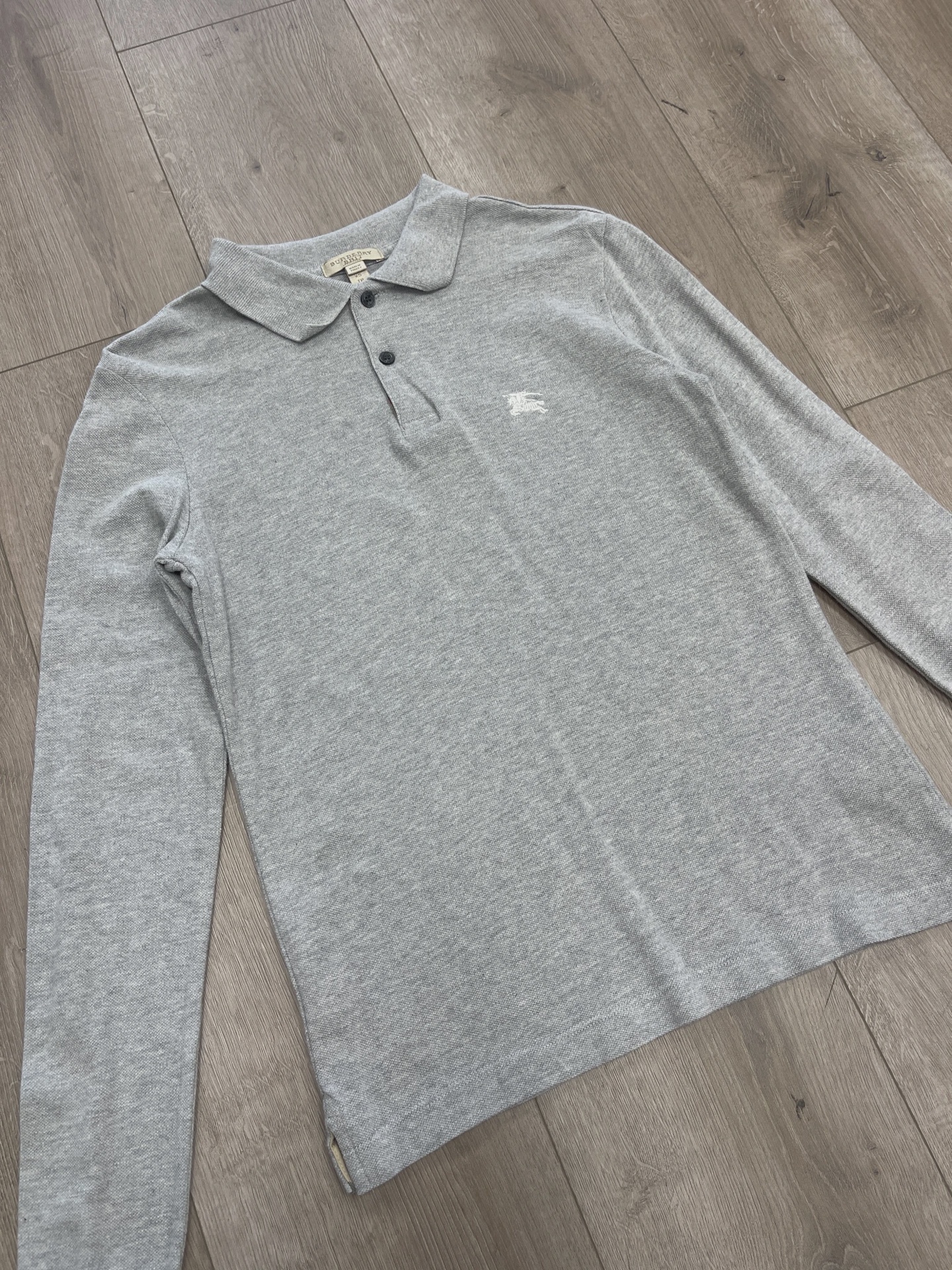 Burberry Long-Sleeve Cotton Polo Shirt • Pre-Owned [3573] 5