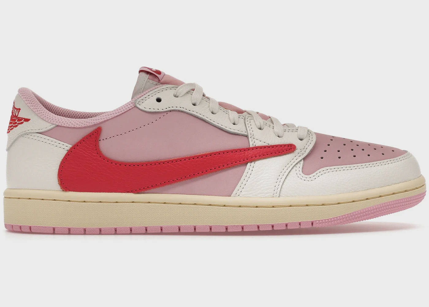 Jordan Air Jordan 1 Retro Low Original SP Travis Scott Sail Tropical Pink - Size US M 12