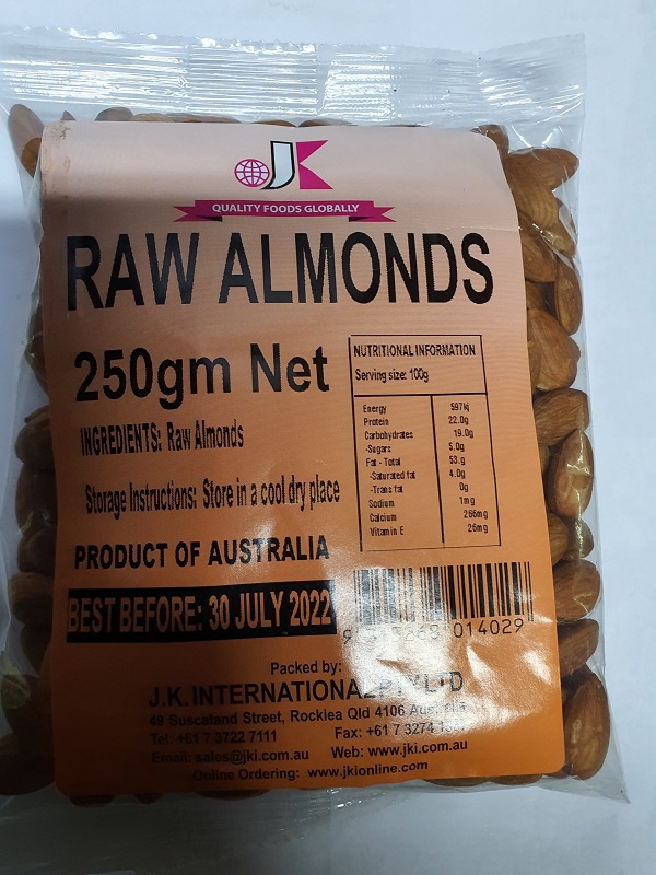 JK Raw Almond 250g