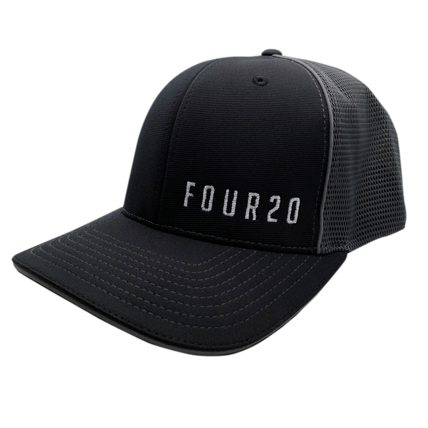 Fitted Pulse Sportsmesh Black/charcoal Hat