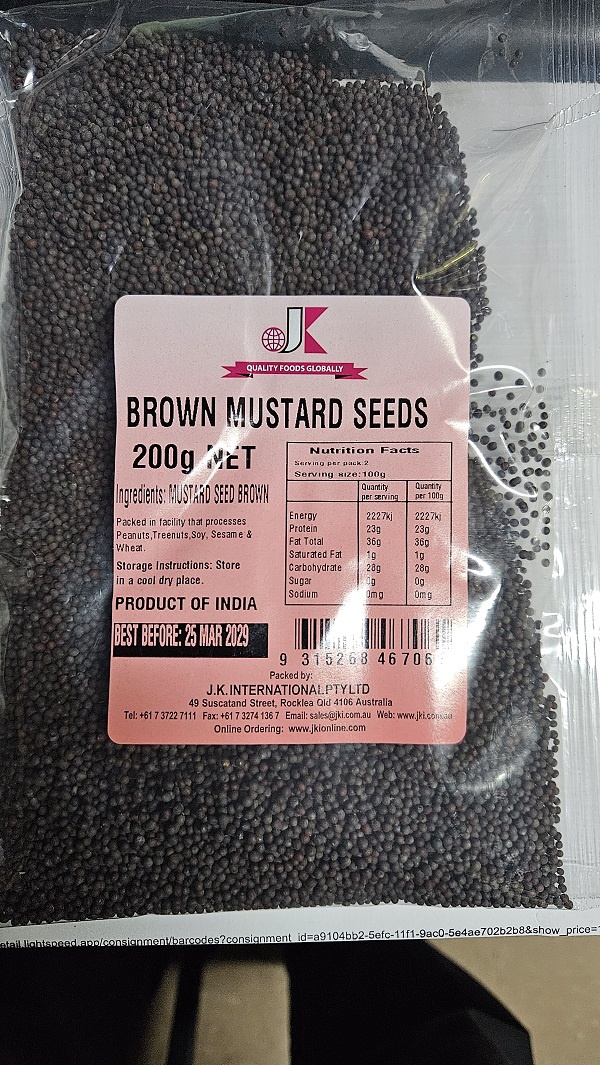 JK Mustard Seeds brown 200g