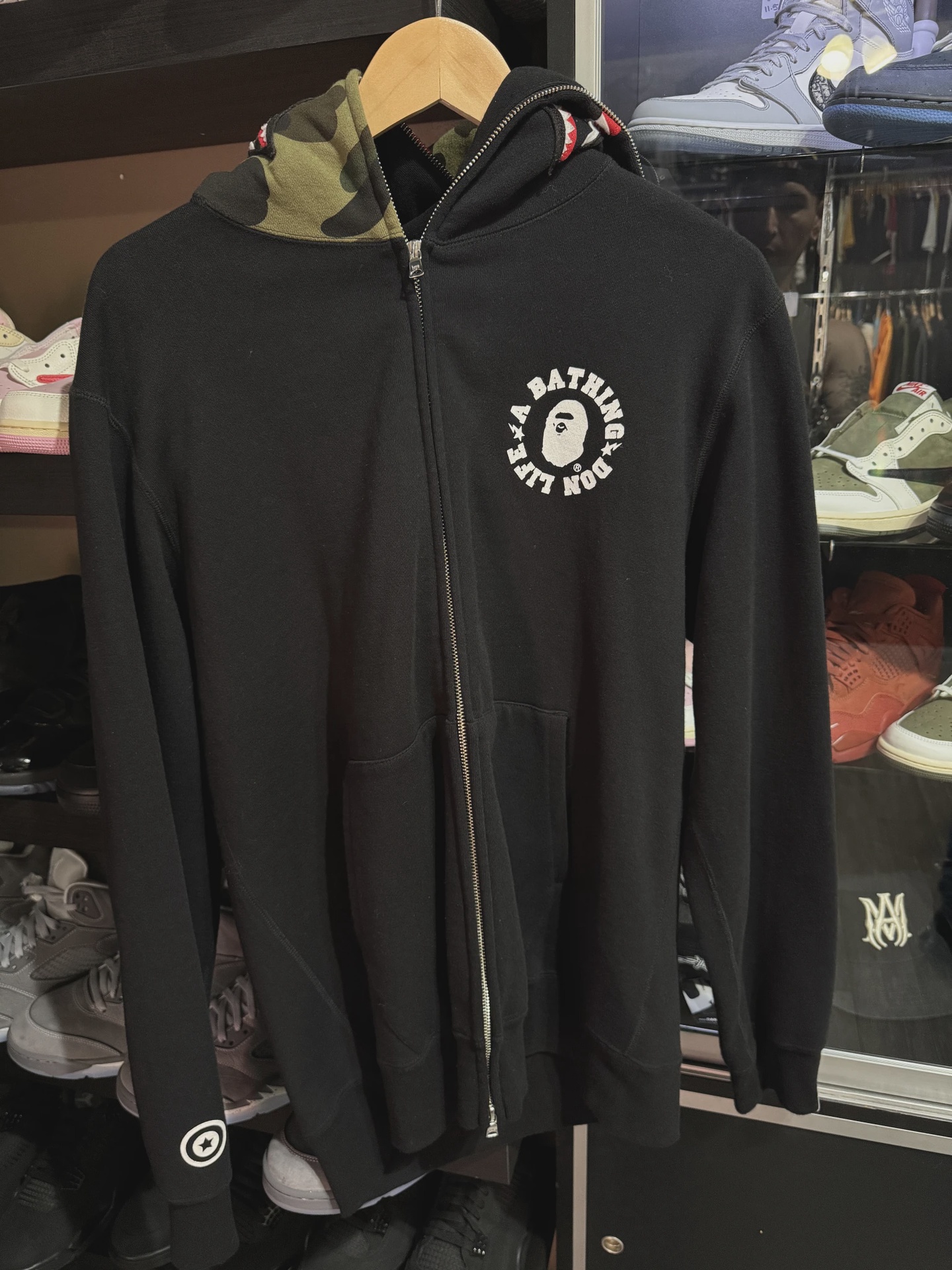 Bape Big Sean Don Life Shark Full Zip Up size XL • Pre-Owned [8331]