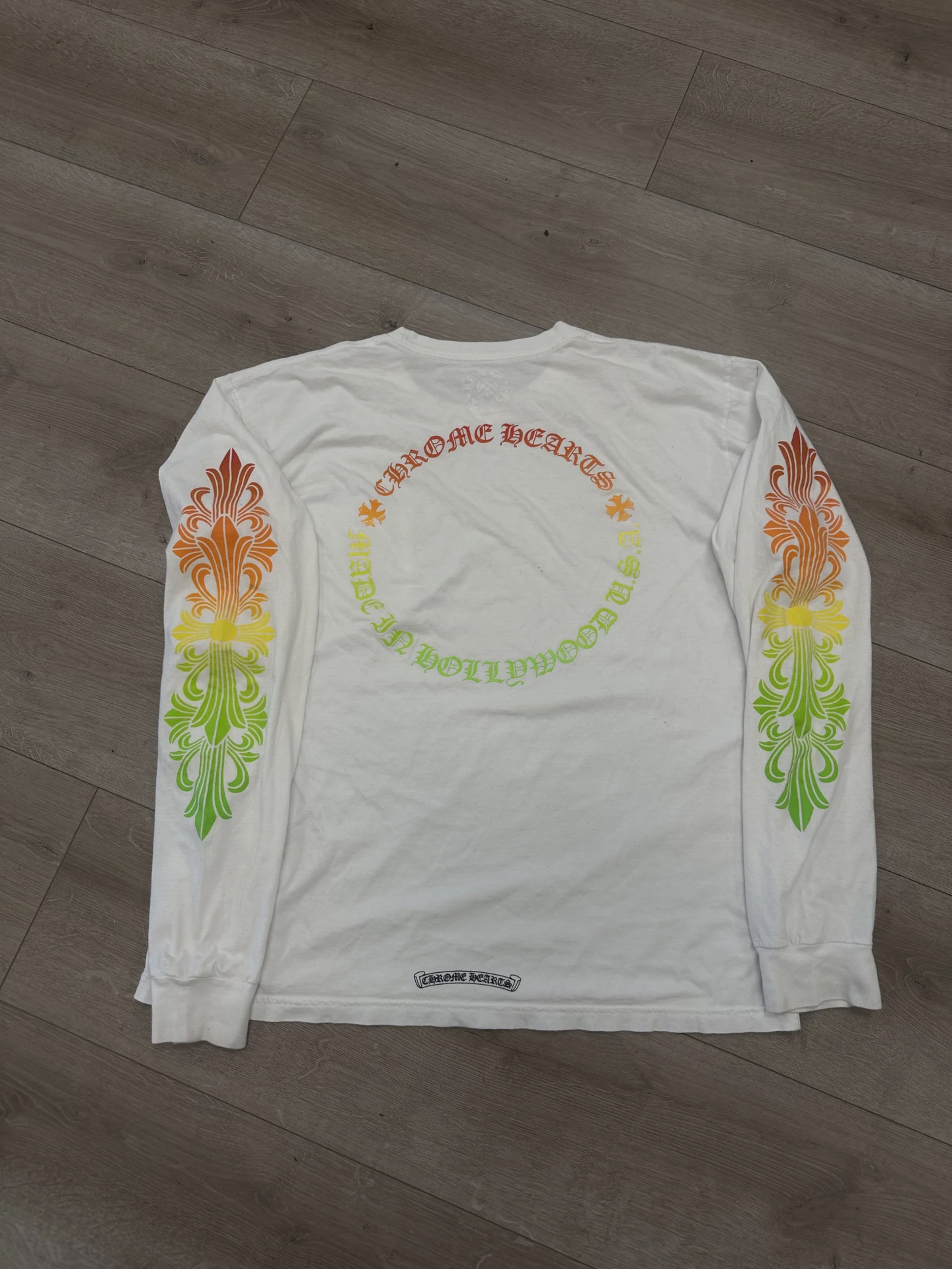 Chrome Hearts Floral Sleeve Gradient L/S T-shirt White • Pre-Owned [3047] - photo 4