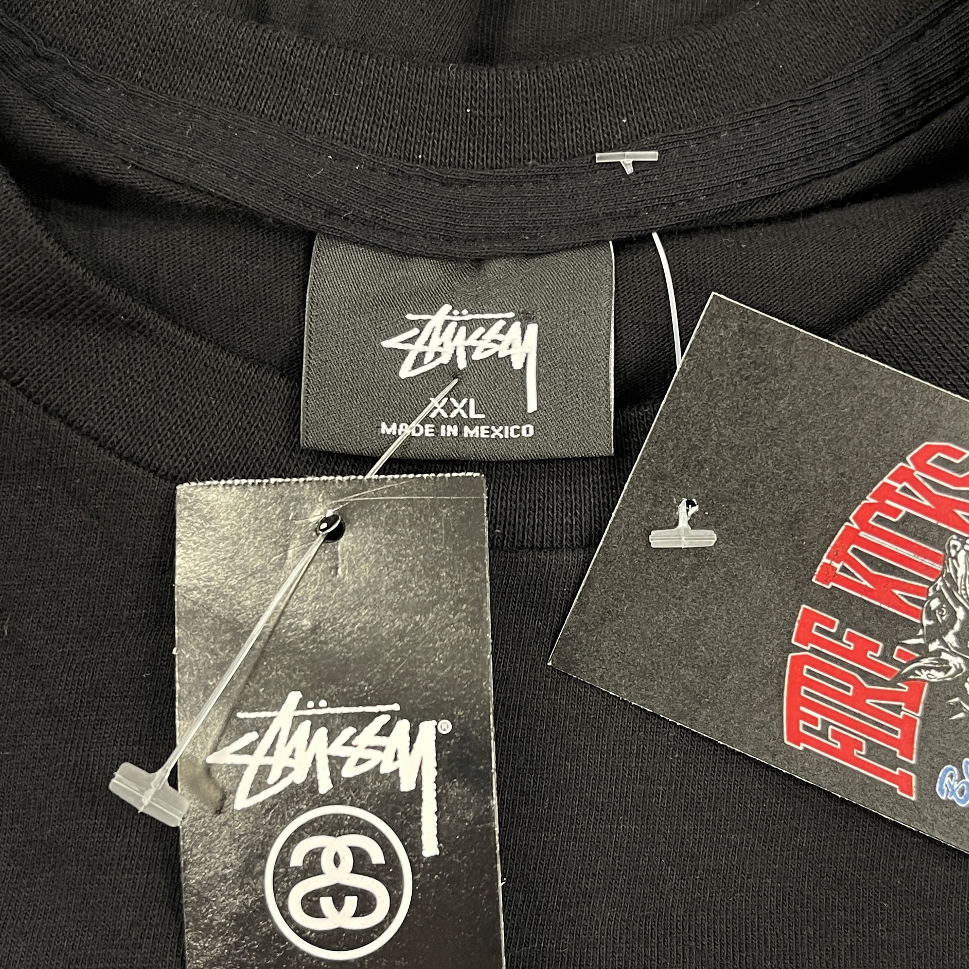 Stussy Graphic  Stripe Logo T-Shirt Black 3