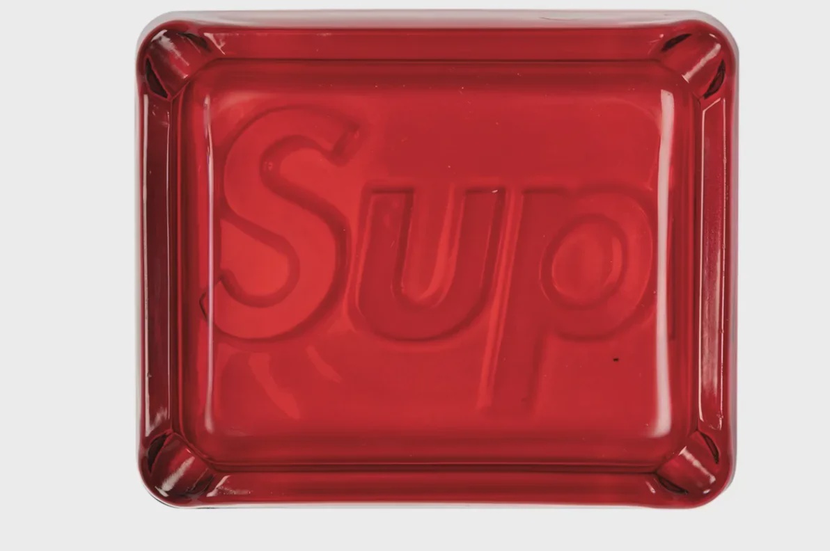 Supreme Supreme Debossed Glass Ashtray Red