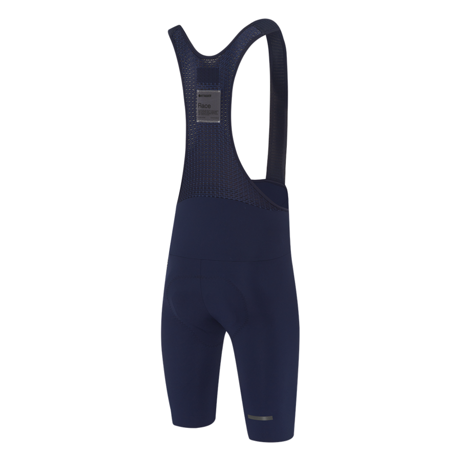 ATQ Mens Race Bib Short Navy/White Reflective Logo