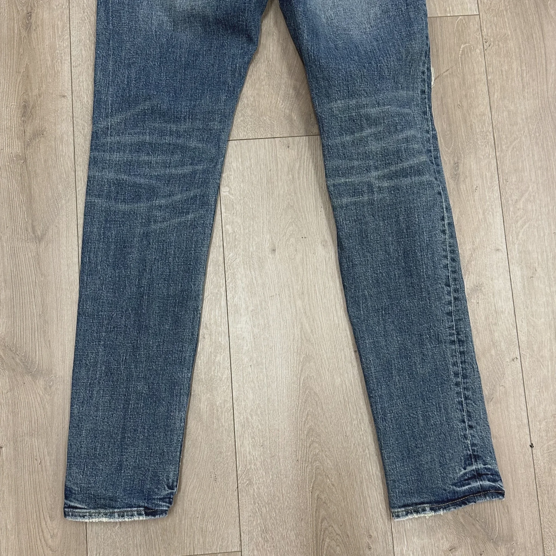 Purple Brand mid-indigo distressed skinny jeans • Pre-Owned [9109] - photo 3