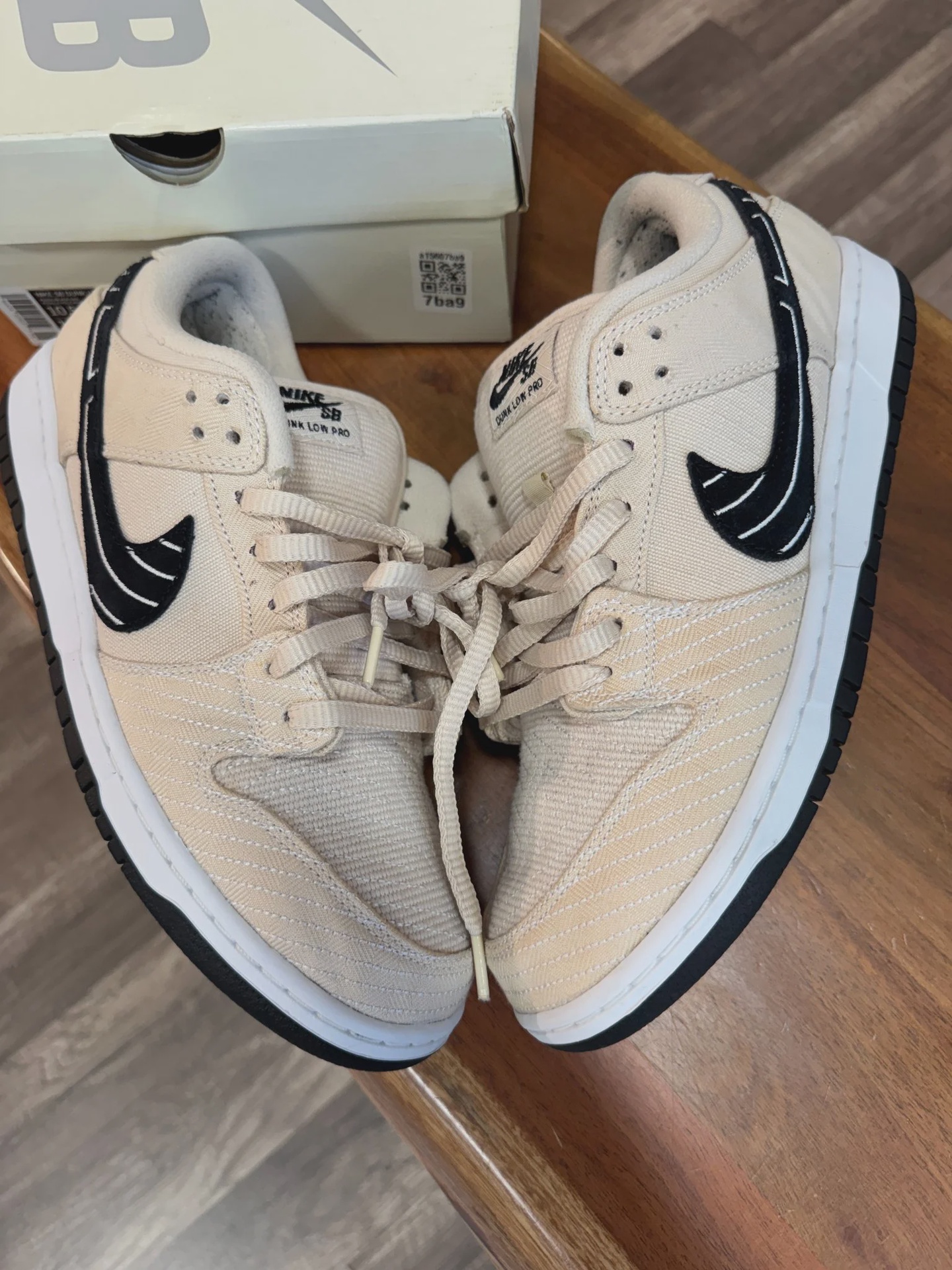 Nike SB Dunk Low Albino & Preto • Pre-Owned [4393] - photo 1