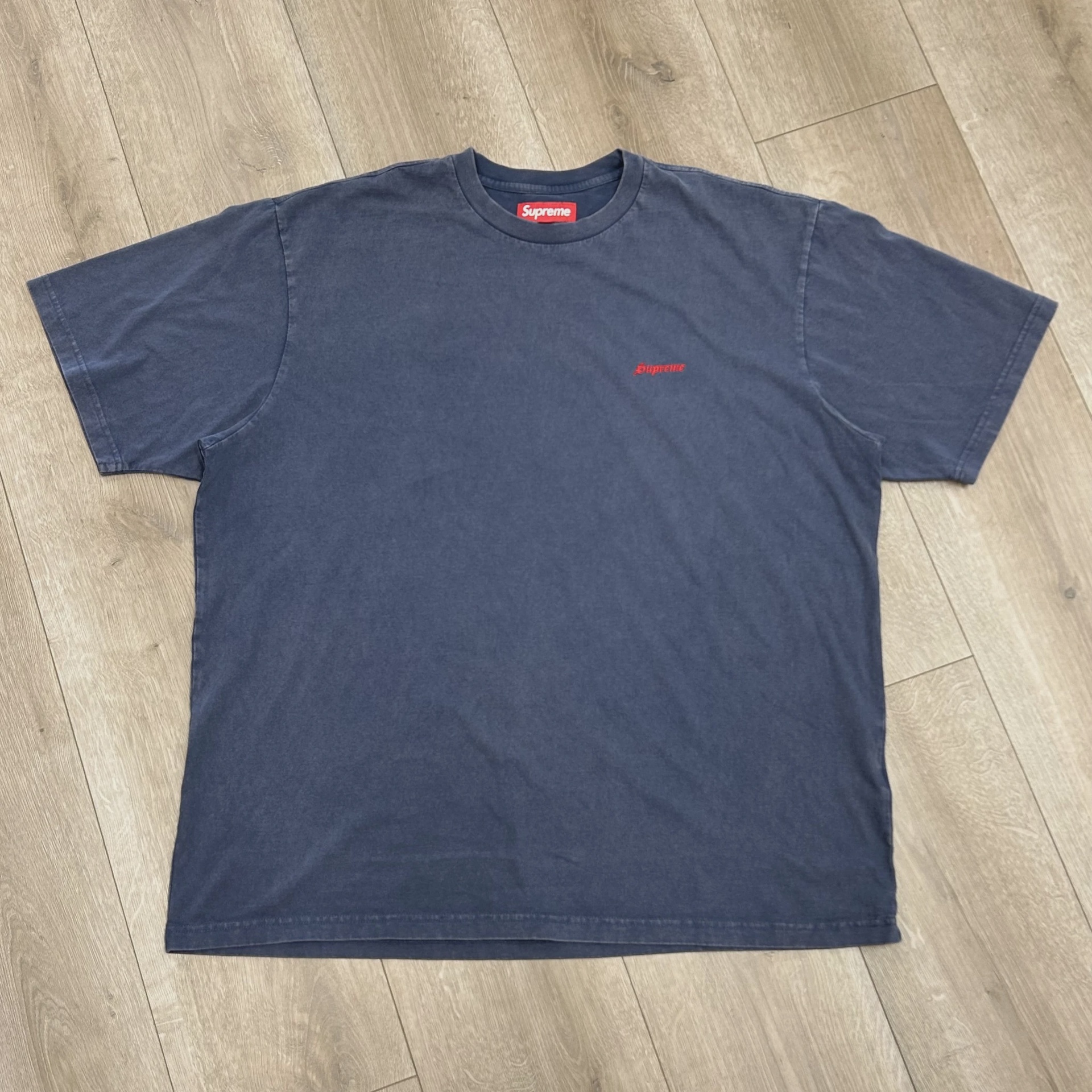 Supreme Washed S/S Top Navy • Pre-Owned [8331]