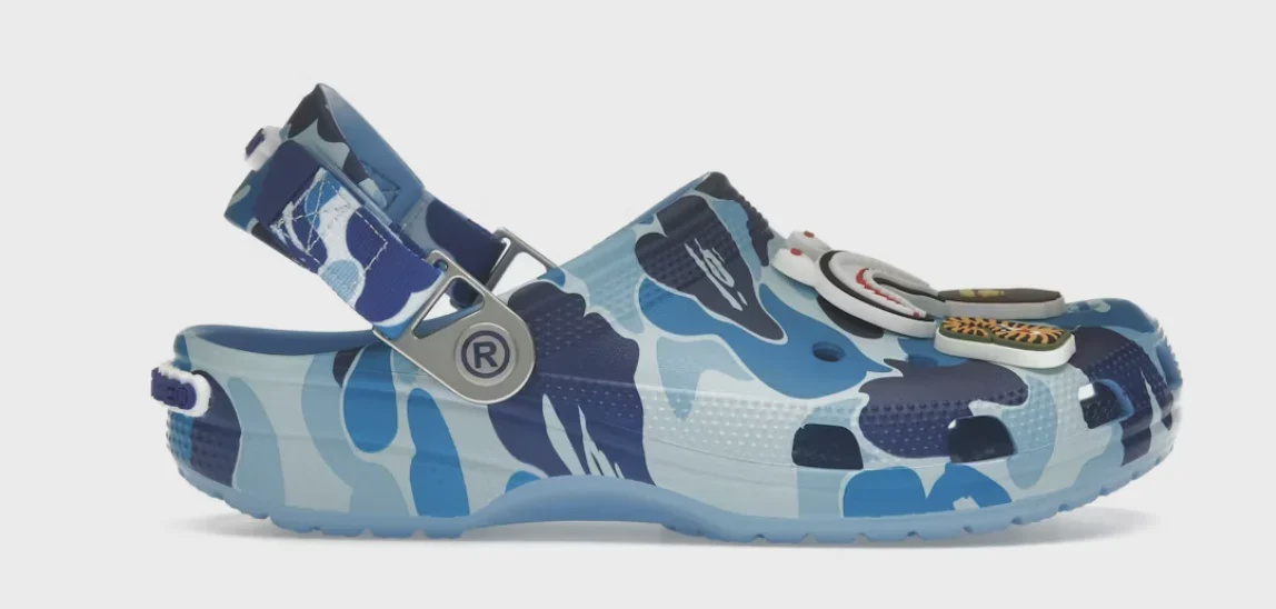Crocs Crocs Classic Clog A Bathing Ape ABC Camo Blue - Size US M 9