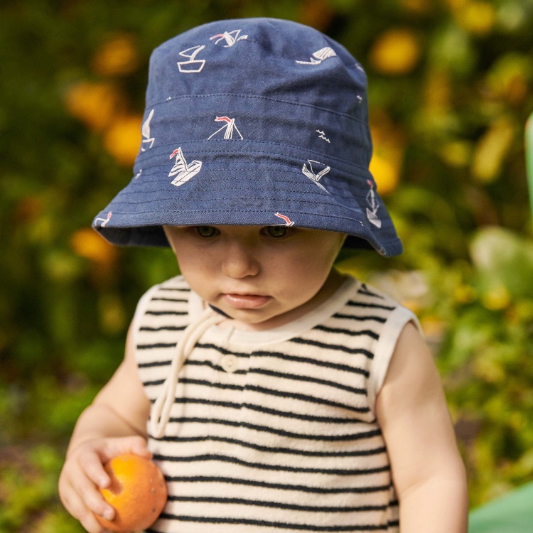 BUCKET SUNHAT - BOAT POND NIGHT PRINT