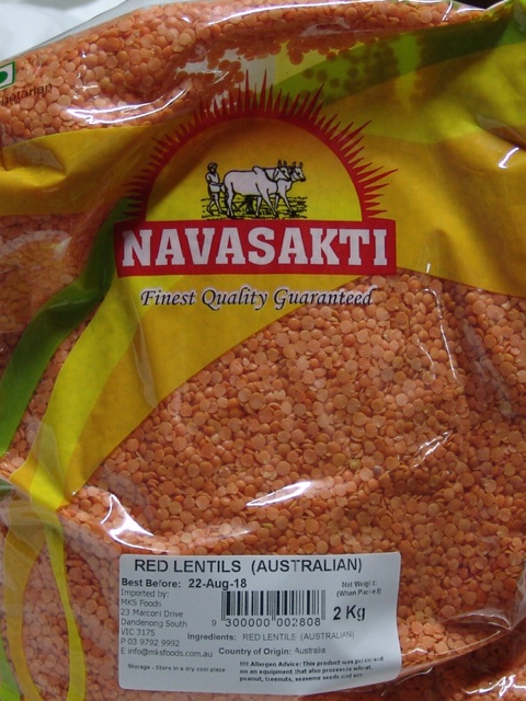 Navasakti Red Lentils (aus) 2kg