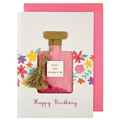 PERFUME BOTTLE SEQUIN SHAKER CARD
