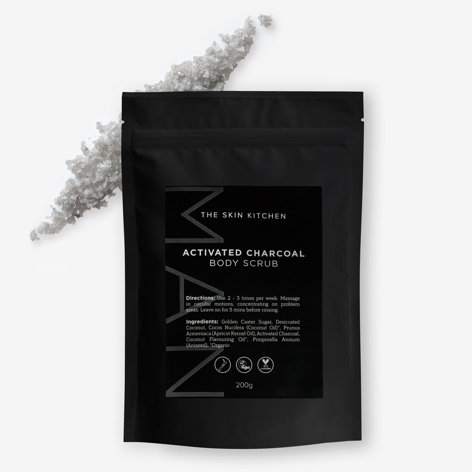 ACTIVATED CHARCOAL BODY SCRUB FOR MEN