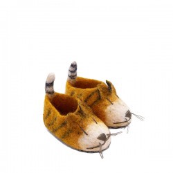 FELT TIGER SLIPPERS - LARGE
