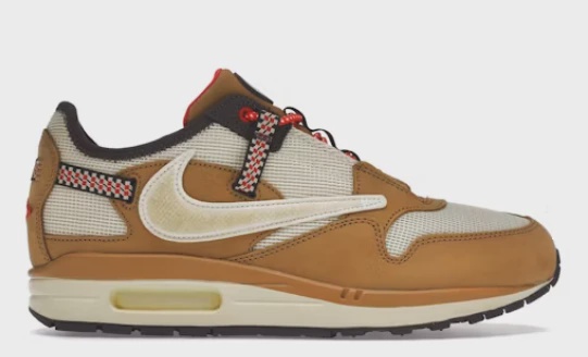 Nike Air Max 1 Travis Scott  Wheat Lemon Drop • Brand New [1140]