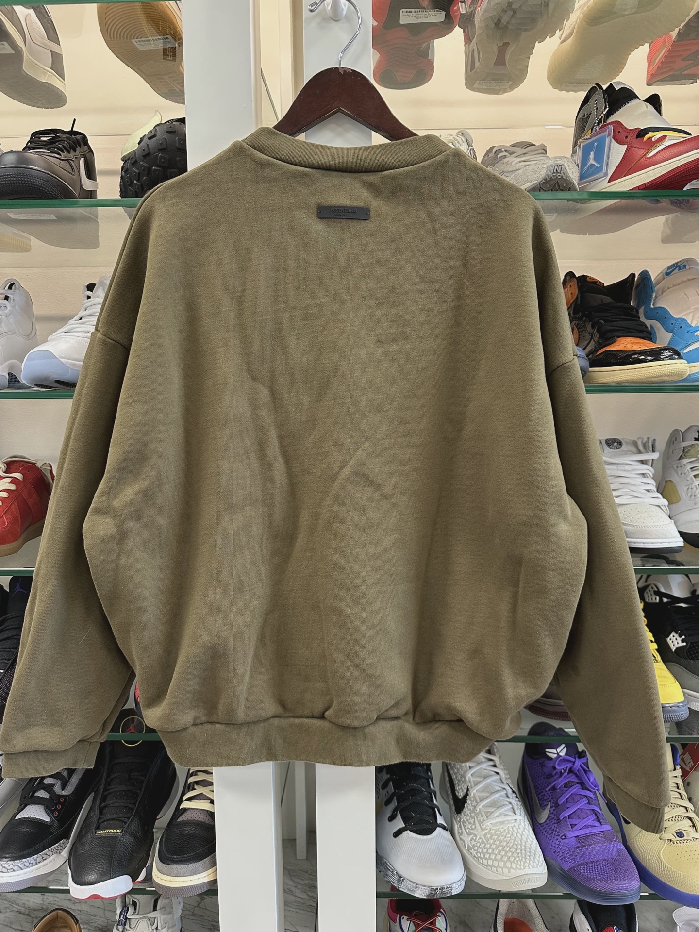 Fear of God Essentials Fleece Crewneck 'Olive' • Pre-Owned [5782] 4