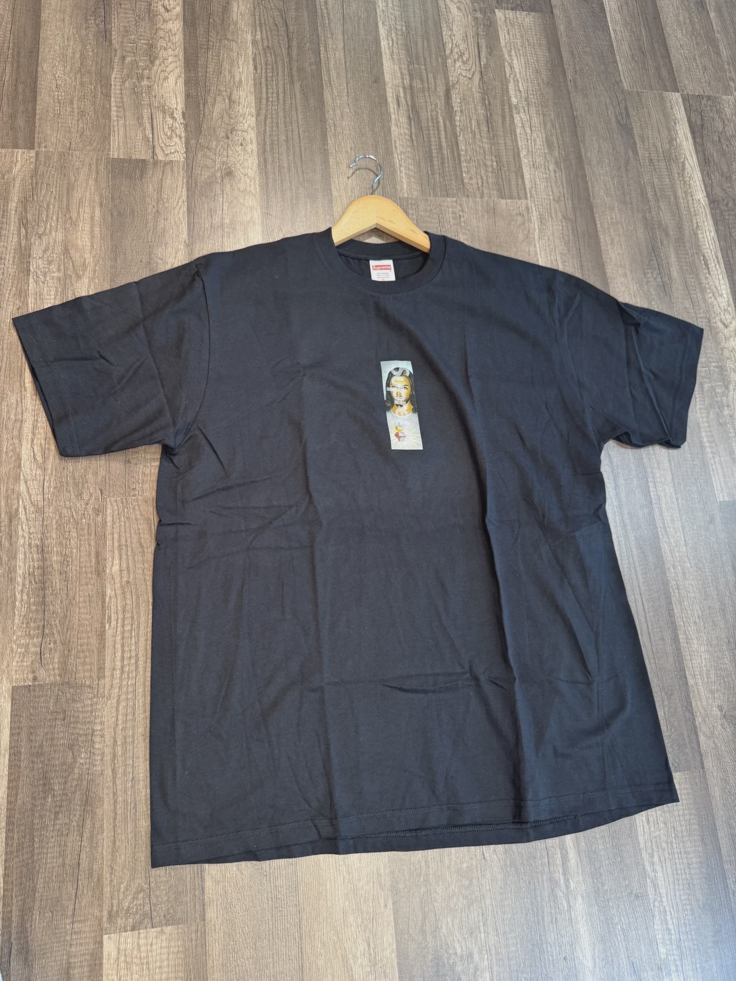 Supreme Prayer Card Box Logo Tee Black • Brand New [5578]