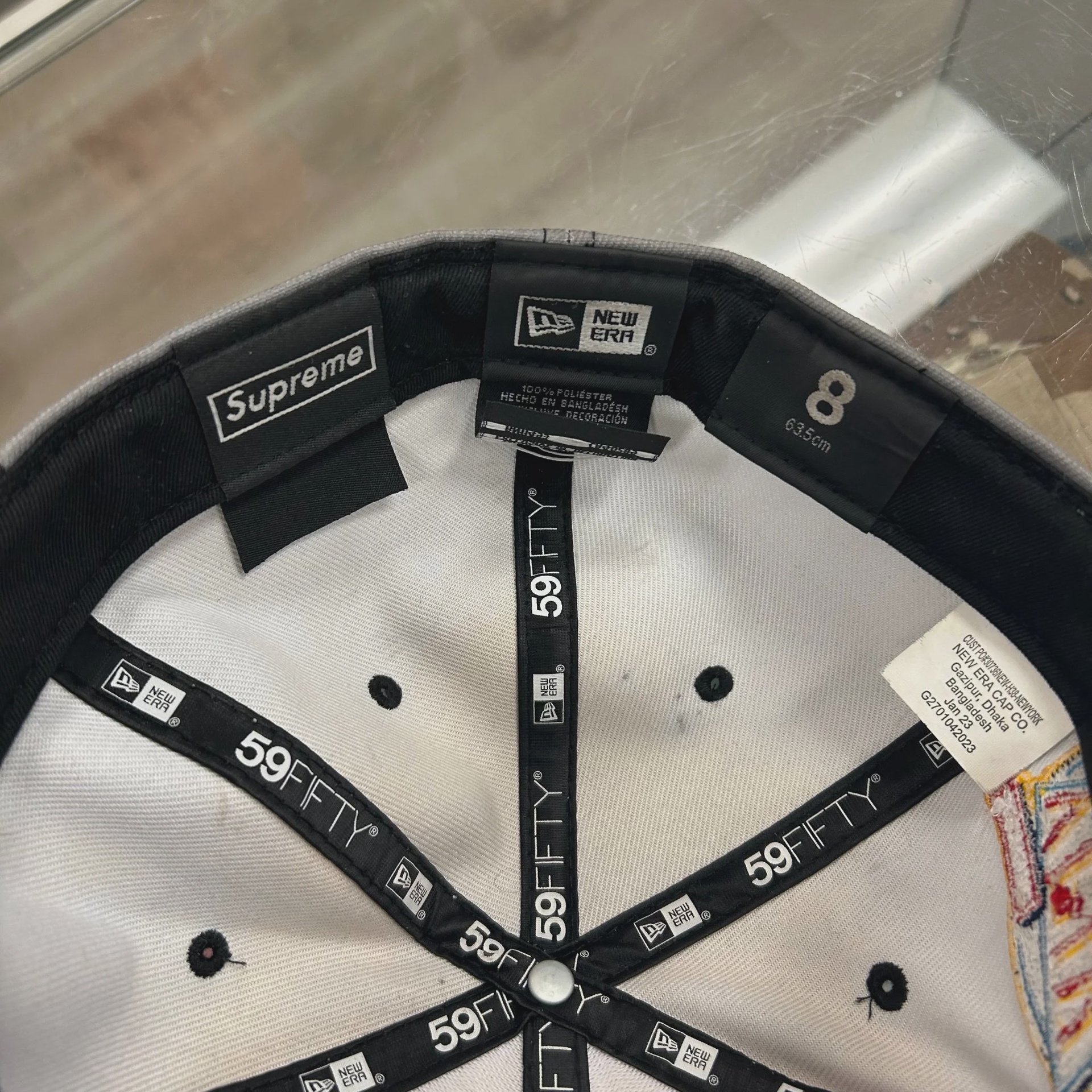 SS23 Supreme Gradient Box Logo New Era 'Black' • Pre-Owned [1663] - photo 6