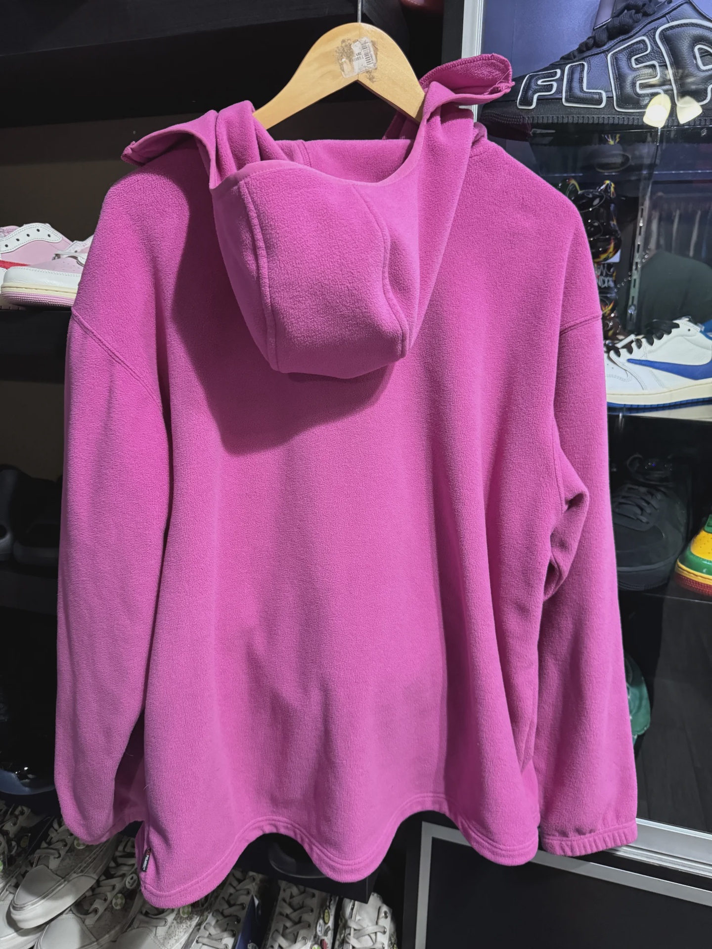 Supreme Pink Fleece Hoodie • Pre-Owned [0228] - photo 2