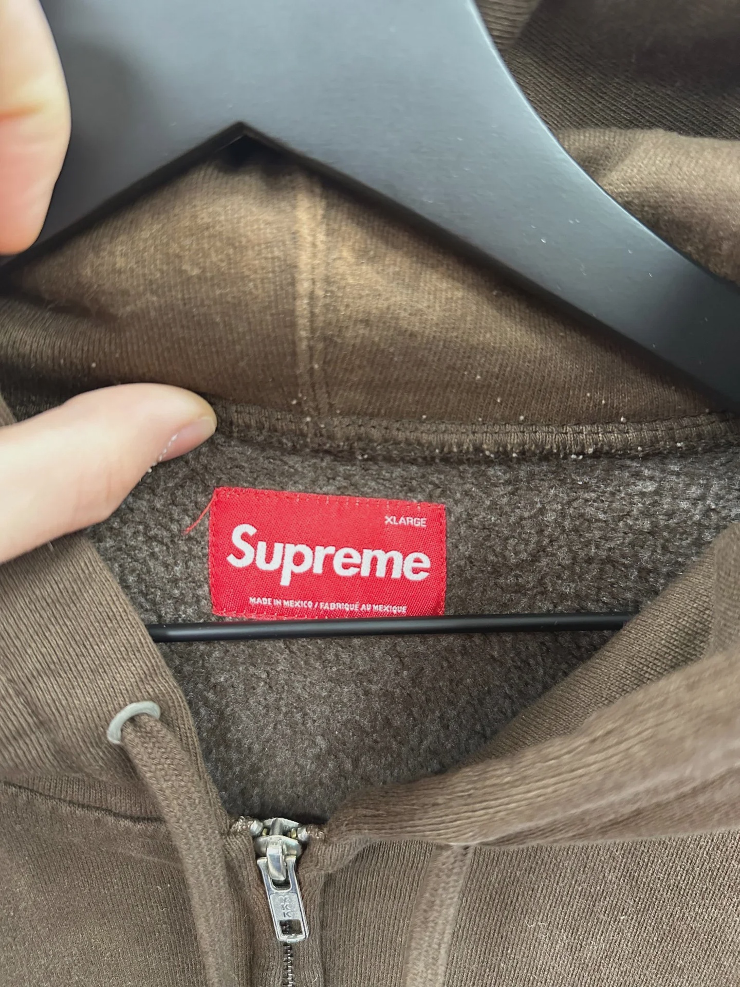 Supreme Small Box Zip Up Hooded Sweatshirt (FW25) Brown • Brand New [8321] - photo 5