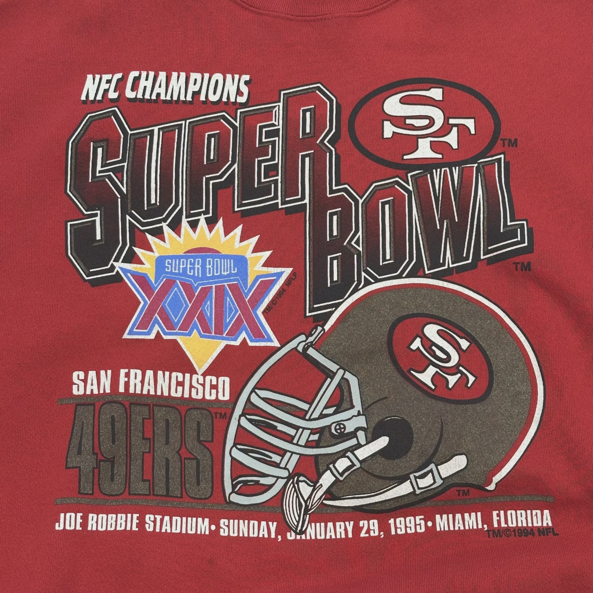 vintage 1995 San Francisco 49ers NFC Champions Super Bowl XXIX crewneck sweatshirt • Pre-Owned [8568] - photo 8