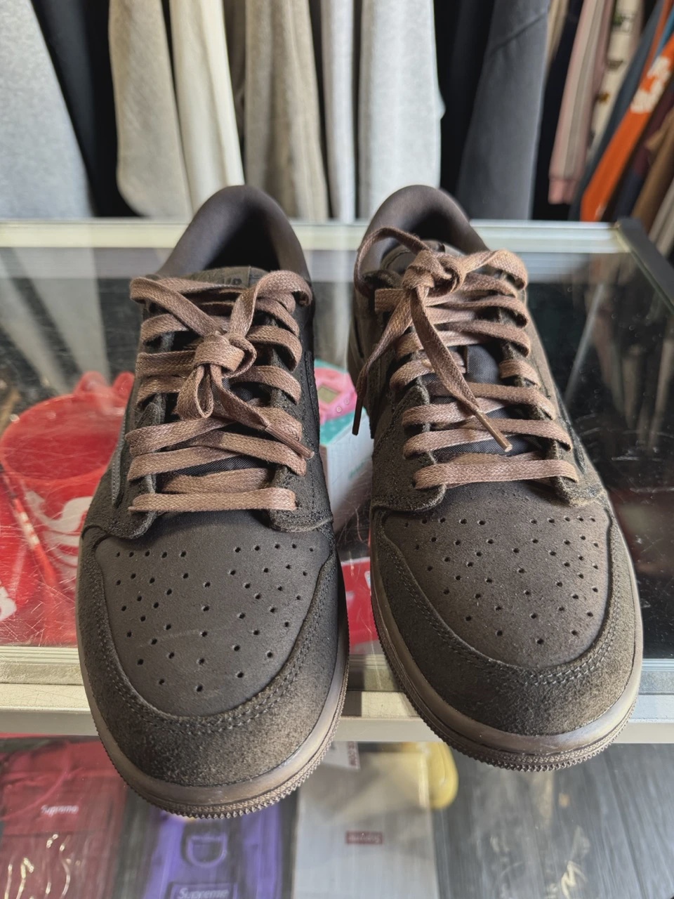 Jordan 1 Retro Low OG SP Travis Scott Velvet Brown • Pre-Owned [7617] 2