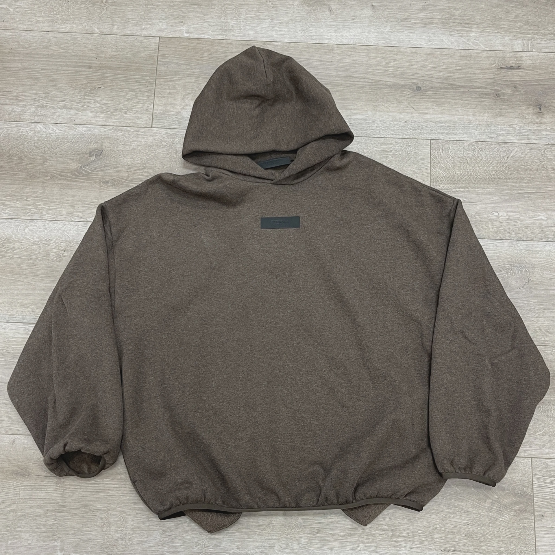 FEAR OF GOD ESSENTIALS front logo patch hoodie • Pre-Owned [6792]
