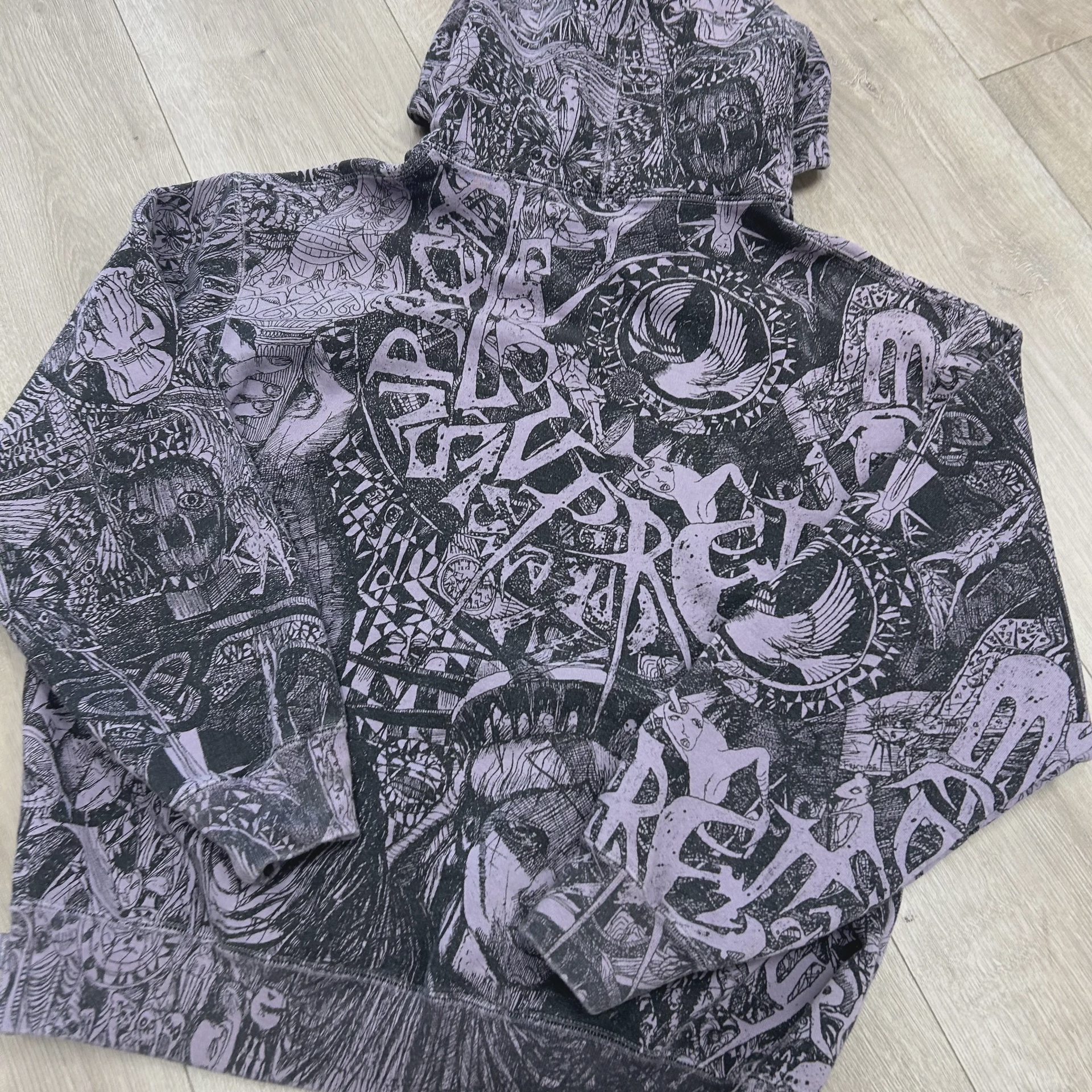 2024 Supreme Liberty Hooded Sweatshirt 'Dusty Purple' • Pre-Owned [2137] 2
