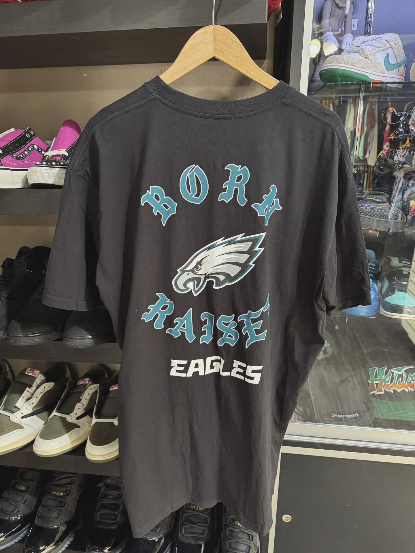 Born  x Raised Eagles Black Tee Shirt size 2 XL • Brand New [1216] - photo 2